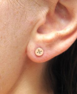 Phillips Screw Stud Earrings, White Gold Simple Stud Earrings
