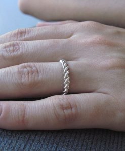 Rope Wedding Ring, Twisted Rope Wedding Ring