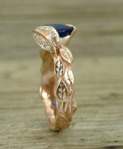 Rose Gold Engagement Ring, Unique Engagement Ring