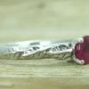 Ruby Engagement Ring, Leaf Engagement Ring