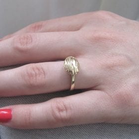 SALE - Gold Oval Modern Ring, Bold Oval Designer Yellow Gold Ring
