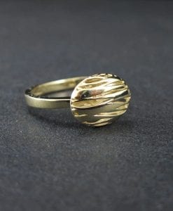 SALE - Gold Oval Modern Ring, Bold Oval Designer Yellow Gold Ring