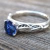 Sapphire Engagement Ring, Leaves Engagement Ring