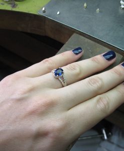 Sapphire Engagement Ring, Oval Sapphire Engagement Ring