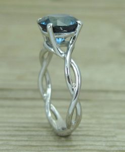 Sapphire Engagement Ring, Sapphire Infinity Ring