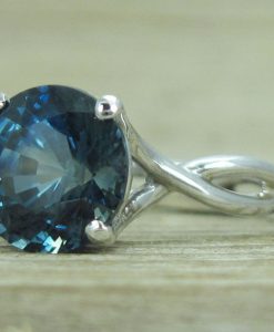 Sapphire Engagement Ring, Sapphire Infinity Ring