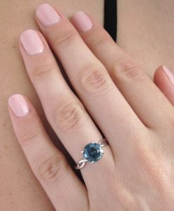 Sapphire Engagement Ring, Sapphire Infinity Ring