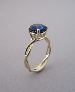 Sapphire Infinity Engagement Ring, Blue Gemstone Engagement Ring