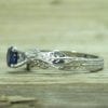 Sapphire Leaf Engagement Ring, Leaves Sapphire Engagement Ring