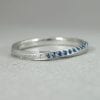 Sapphire mobius wedding ring, Diamond mobius ring