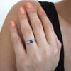 Sapphire Vintage Engagement Ring, Antique Sapphire Engagement Ring