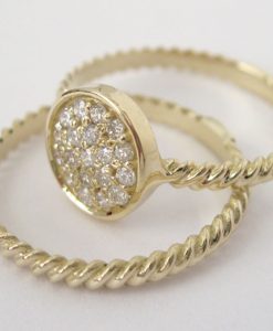 Set Wedding Rings, ring with Twist
