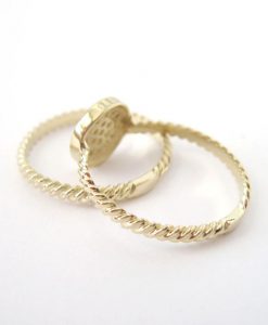 Set Wedding Rings, ring with Twist