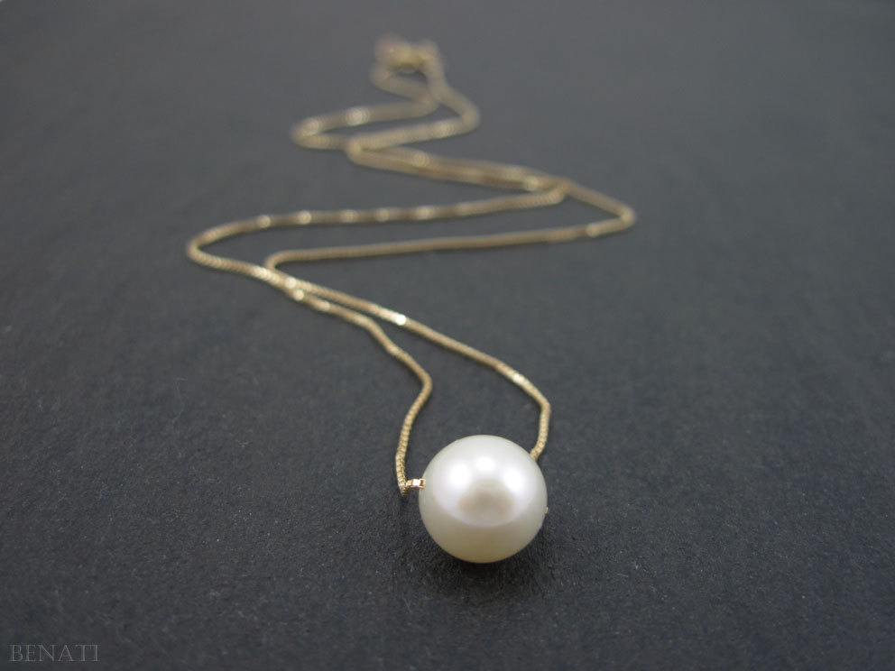 Single Pearl Necklace - The Pearl Girls - One Pearl on a Chain