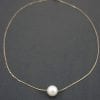 Single pearl gold necklace, Pearl gold necklace