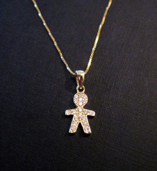 Sweet boy pendant, New baby necklace gift