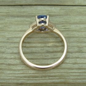 Tanzanite Engagement Ring, Rose Gold Antique Tanzanite Ring