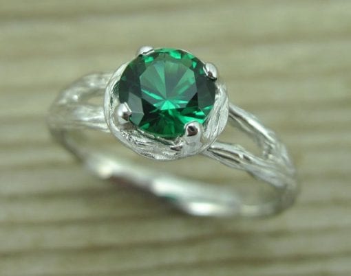 Twig Emerald Engagement Ring, Alternative Engagement Ring