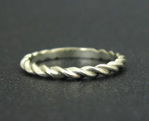 Twisted Gold Rope Wedding Band, Twisted Rope Wedding Ring
