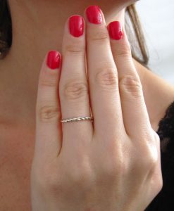 Twisted Gold Rope Wedding Band, Twisted Rope Wedding Ring