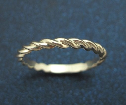Twisted Gold Rope Wedding Band, Twisted Rope Wedding Ring