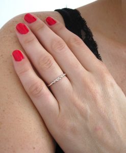 Twisted Gold Rope Wedding Band, Twisted Rope Wedding Ring