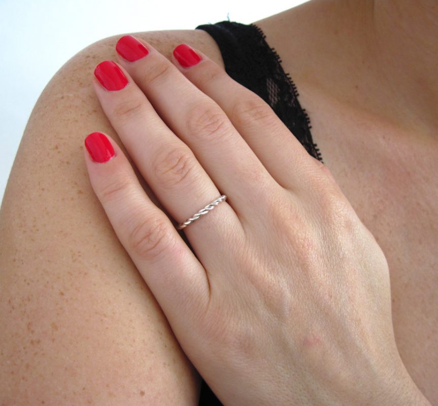 Braided Rope Wedding Band, Twisted Wedding Ring | Benati