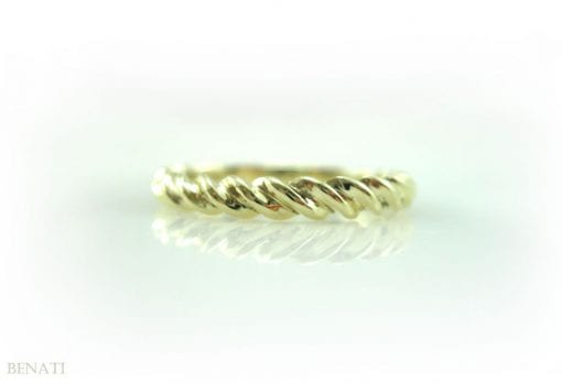 Twisted Rope Wedding Ring, Twisted Rope Gold Wedding Band