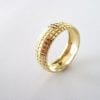 Ultra modern faceted gold wedding ring - great wedding band - crafted in solid 14k yellow gold - new designer ring - contemporary ring