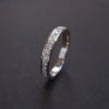 Wedding Eternity Diamond bend- Diamonds Go HALF Way, 14k Gold Wedding Ring With Diamonds