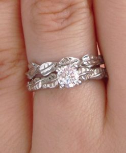 Wedding Leaf Ring, Leaf Wedding Ring
