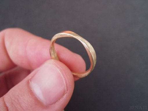 Wedding Mobius Ring In 14k Gold, modern & contemporary