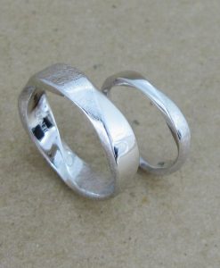 Wedding Rings Set, Mobius Ring