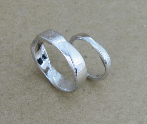 Wedding Rings Set, Mobius Ring