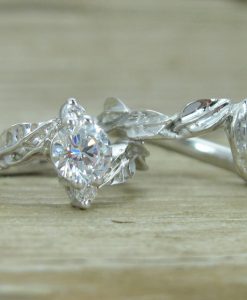 Wedding Set Bands, Set Leaf Engagement Ring