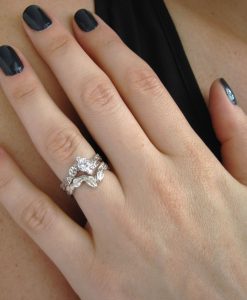 Wedding Set Bands, Set Leaf Engagement Ring