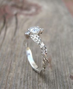 Wedding Set Bands, Set Leaf Engagement Ring