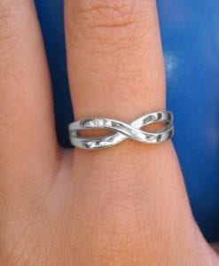 Infinity promise ring Infinity knot diamond wedding ring Diamond infinity ring Infinity ring with diamond White gold infinity knot ring