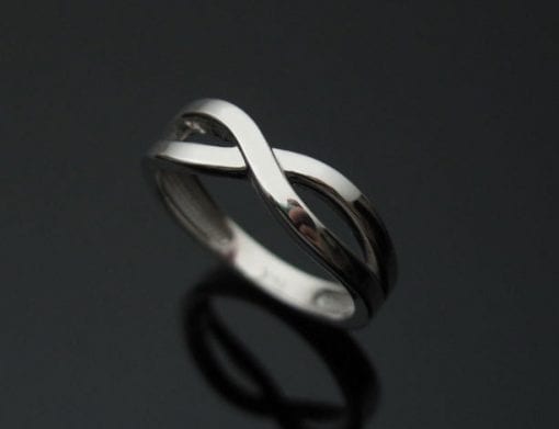 White gold infinity ring, Infinity wedding ring