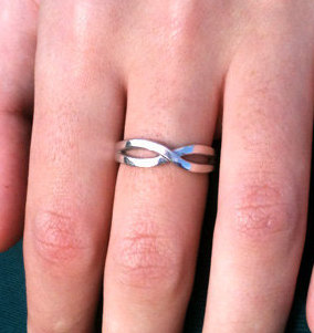 White gold infinity ring, Infinity wedding ring