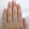Wood textured wedding ring, White gold bark ring