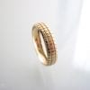 Yellow gold wedding ring, Faceted gold wedding band