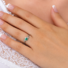 Natural Emerald Nature Inspired solid gold Halo Engagement Ring