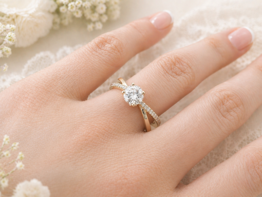 1 Carat Lab Grown Diamond Infinity Knot Engagement Ring