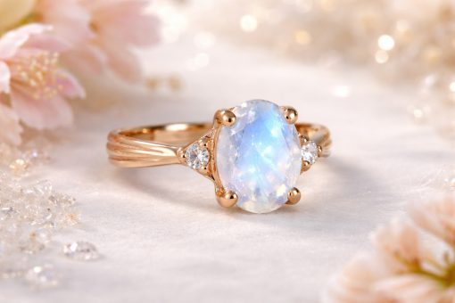 Antique-Style-Moonstone-Engagement-Ring-14k-White-Gold-Diamond-Accents-Oval-Vintage-Art-Deco-