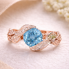 Blue Topaz Engagement Ring