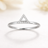 Diamond Infinity Ring, Diamond Infinity Knot Ring 14k minimalist diamond pyramid ring