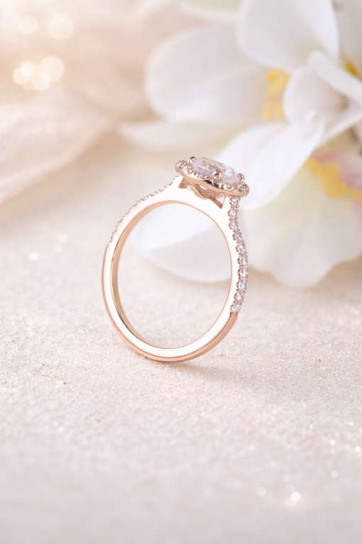 Diamond halo rainbow moonstone engagement ring, Diamond rose gold engagement ring Diamond halo rainbow moonstone engagement ring, Diamond rose gold engagement ring