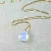 Gold heart pendant, Diamond pave heart necklace