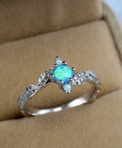 Opal engagement ring